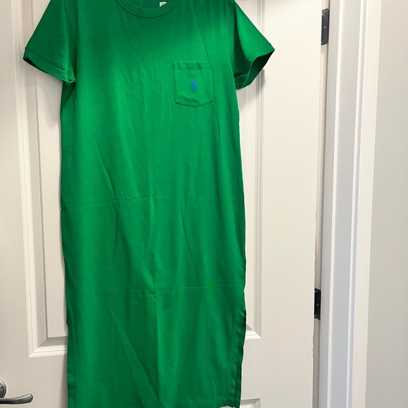 Polo by Ralph Lauren Vibrant Green Tee Dress - Picture 1 of 4